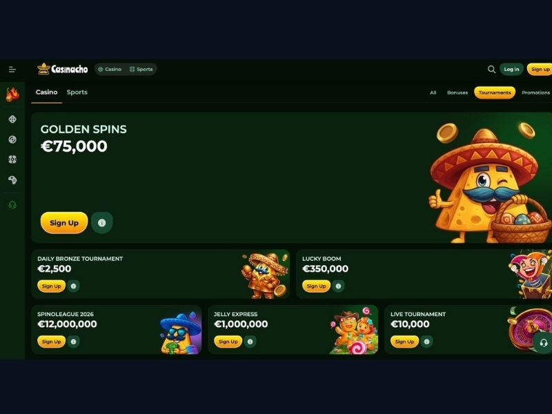Rejestracja krok po kroku w Casinacho Casino Nacho Casino dla nowego gracza